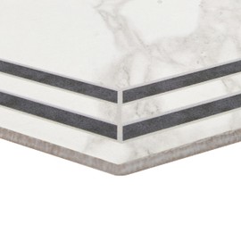 Daltile Perpetuo 8" Glazed Porcelain Hexagon Decorative Accent Wall Tile in Matte Bridal (25 pieces per carton) (9.37 swft per carton)