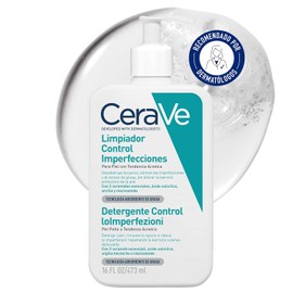CeraVe Limpiador Control Imperfecciones 16oz para piel con tendencia al acn,con cido Saliclico, Niacinamida y Arcilla Purificante.                    