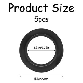 Thyonta Sink Plug Rubber Seal, 5PCS Rubber Washers Rubber Gasket Bath Plug Seal Sink Plug Replacement O Rings Sealing Plug for Kitchen Bathroom Bathtub