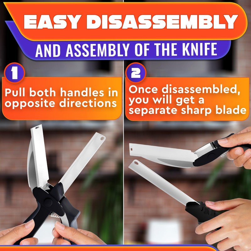 2 in 1 Kitchen Scissors for Food – Stainless Steel