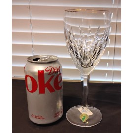 Waterford Crystal Golden Carina 7-7/8" H Water Goblet Gothic Mark Ireland Mint