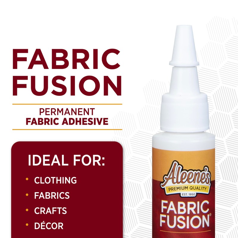 Aleene's Fabric Fusion Glue .66 oz 3-Pack, Nontoxic, Permanent and