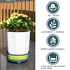Deep Plant Saucer, Plastic Bottom Watering Tray with Height-adjustable Planter