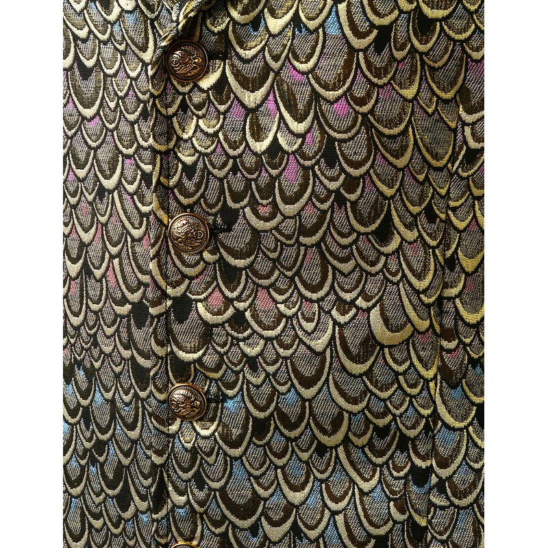 VATPAVE Men's Victorian Steampunk Gothic Vest, multicoloured