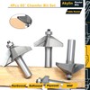 Akylin 4pcs 60 Degree Chamfer Bit Set,1/2" Shank,3/16",5/8",3/4" and 7/8"