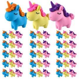 48 Pcs Unicorn Erasers Cute Erasers for Kids Bulk Unicorn Party Favors Animal Eraser Fun Eraser for Kids Students School Supplies Prize Gifts Party Favor