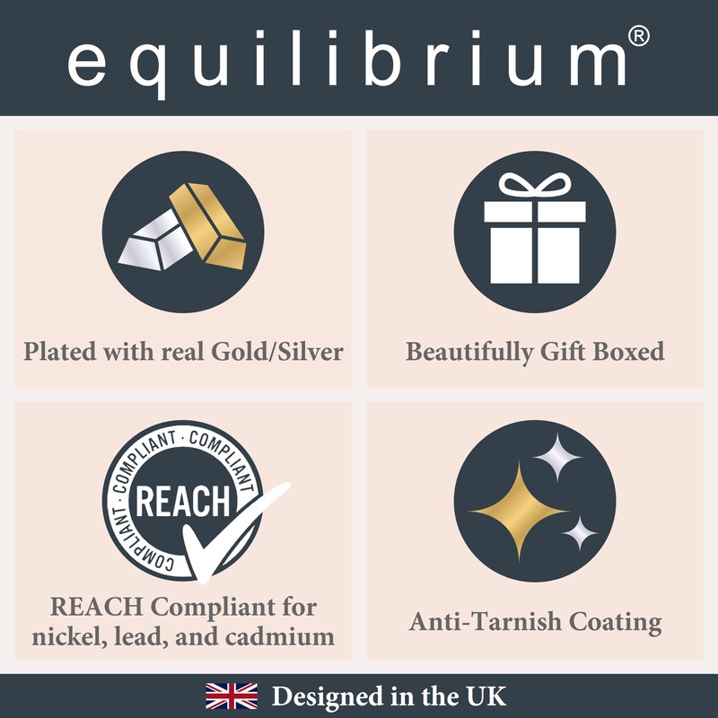 Equilibrium Forget Me Not Elegant Silver Plated Pendant Necklace