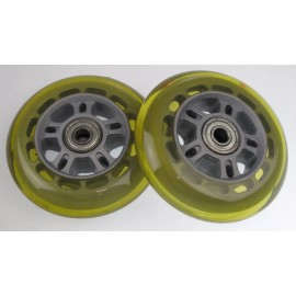 Generic Lot of 2 Replacement 90mm Scooter Wheels Wheel w/ Bearings 90 mm