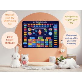 Weekly planner for kids - Montessori - Large format - Busy board