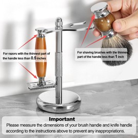 Nfijnlt Safety Razor Holder Stand, Safety Razor Stand for Men, Razor and Shaving Brush Holder Stand, Metal Base for Added Stability and Long-Lasting Use