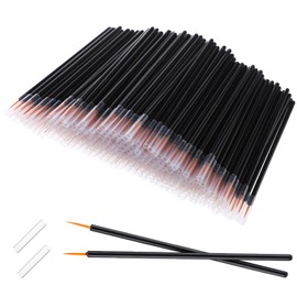 Honeydak 300 Pcs Disposable Eyeshadow Brushes Eyeliner Applicator Tool Eyeshadow Applicators Lip Applicators Eye Lash Wands Makeup Tool for Eye Makeup Lashes Detail Painting (Black)