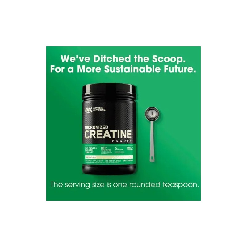 Creatina Monohidratada Optimun Nutrition Creatine Powder 1200 240 Servs Sabor