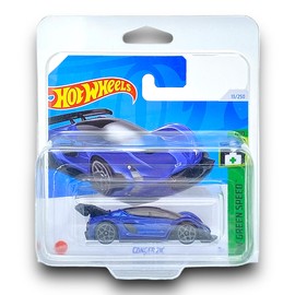 Hot Wheels Czinger 21C (Blue) 1/10 HW Green Speed - 2024-13/250 (Short Card) - COMES IN A KLAS CAR KEEPER SHORT CARD PROTECTOR CASE - HRY49