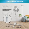 EZ-CHILL 16” Oscillating Pedestal Fan, 3-speed Options, 90-Degree Oscillating Head,