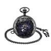 Unendlich U Men's Roman Numerals Scale Pocket Watch with Necklace