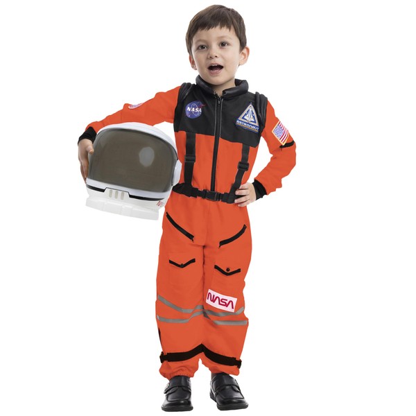 Spooktacular Creations Astronaut NASA Pilot Orange Costume Movable Space Visor