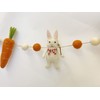 Awesome Bros Craft Handmade Wool Rabbit and Carrots Pom Pom