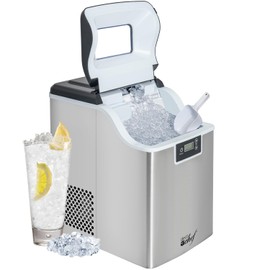 Deco Chef 44LB Countertop Nugget Ice Maker with 2.6LB Auto-Renew Basket and Automatic Cleaning, 1.8LB per Hour, First Batch in 10 Minutes, Stainless Steel