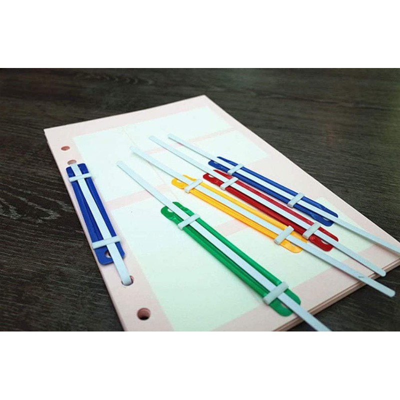 Goeielewe 100 Pcs Plastic Paper Fasteners Colorful Plastic Document File