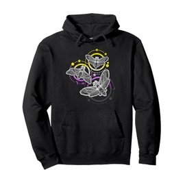 Nonbinary Flag Colours Occult Butterflies Pullover Hoodie, black
