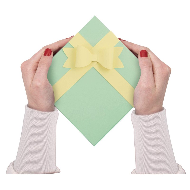 folia 3119 Cardboard Boxes in Square Design, in Pastel Colours,