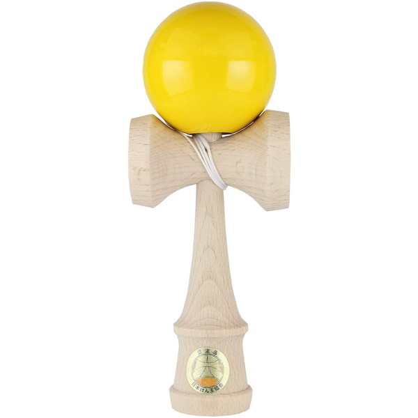 YKA228 Japan Kendama Association Certified Product Competition Kendama "Ozora", Solid Color, Yellow, Toy