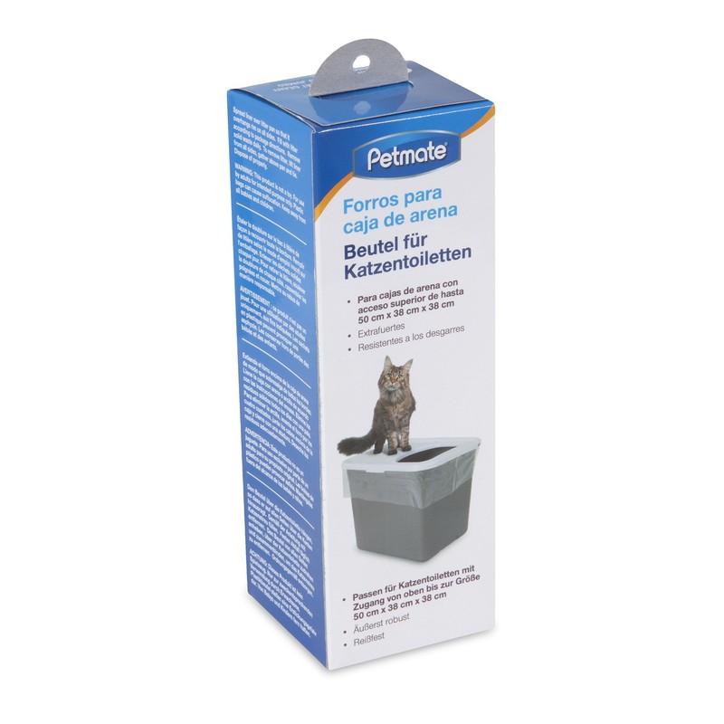 Petmate TOP ENTRY LITTER PAN LINERS Dark Grey 8 Count