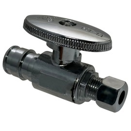 2 Pieces XFITTING 1/2" Pex A x 1/4" OD Compression Straight Valve, Brass Expansion F1960