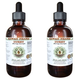 Curry Alcohol-Free Liquid Extract, Organic Curry (Murraya koenigii) Dried Leaf Glycerite Hawaii Pharm Natural Herbal Supplement 2x2 oz