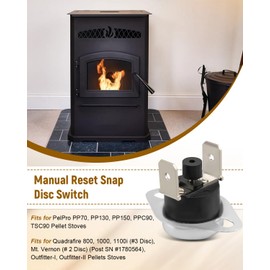 Nahntaipy SRV230-0080 Snap Switch Fit for PelPro PP70 PP130 PP150 PPC90 TSC90 Pellet Stoves, Fit for Quadrafire 800 1000 1100i Mt. Vernon Outfitter-I Outfitter-II Pellets Stoves