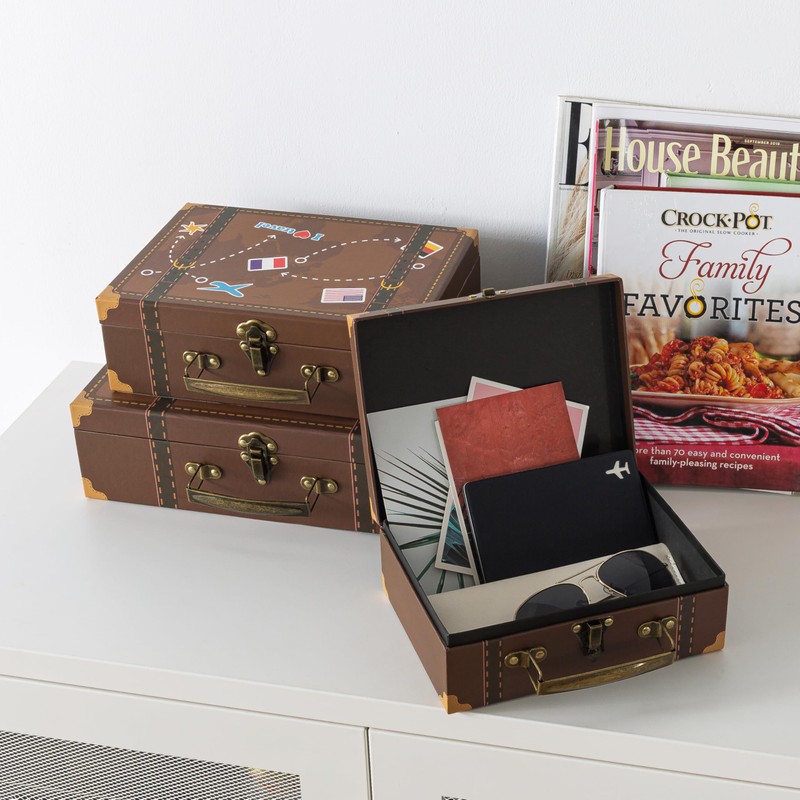 SLPR Paperboard Suitcases (Set of 3, Travel) | Decorative Boxes