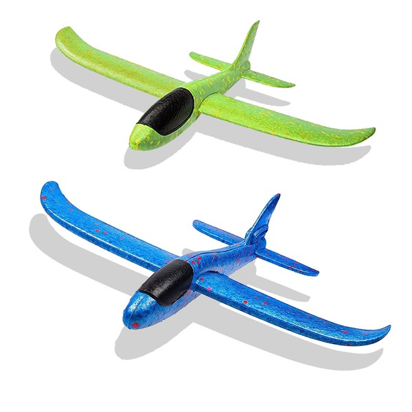 Sunshine smile Flying Glider, 2PSC Foam Aircraft Toy, Glider for Children, Flying Gliders, Manual Gliders Children Plane Toy, Foam Model Plane