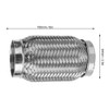 Stainless Steel Flexible Exhaust Stub Internal Corrugated Pipe 2.5in x
