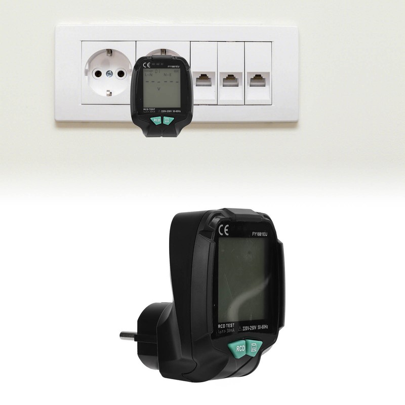 FY1811EU Socket Tester Outlet Receptacle Tester Electric Circuit Polarity Voltage