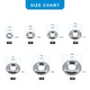 Yuhtech 296-Piece Washers Countersunk Washers Set, M4-M16 Stainless Steel Washers