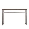 Southern Enterprises Nolan, Console Table, Weathered Burnt Oak/Chrome