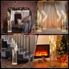 Tandefio 4 Sets Acrylic Candelabra Centerpieces 46.5'' Tall Clear Candle