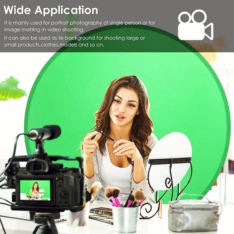 Collapsible Webcam Background Photography Chromakey Green Chair Green Screen Backdrop