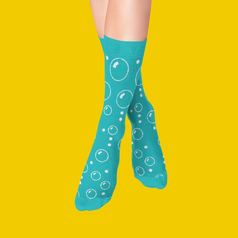 Women's Socks Cotton Bubbles Pattern Present Gift Keepsake for Her