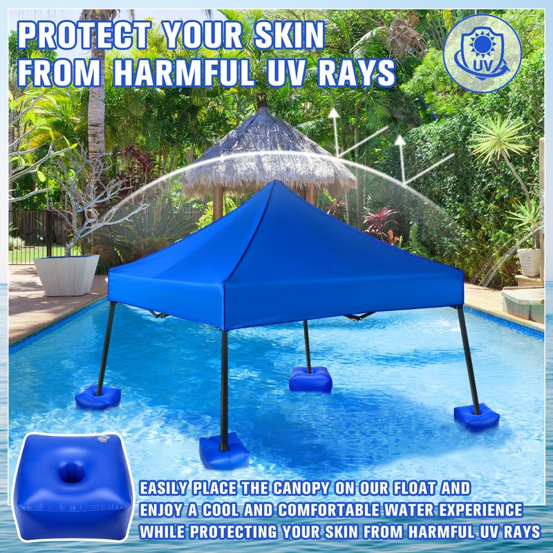 5 Pcs Water Float Kit for Canopy, Including 4 Pcs