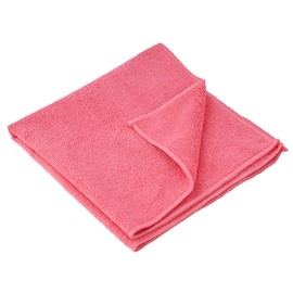 Superio Pink Microfiber Cleaning Cloth for Cars, Kitchen, Bathroom 16x16 Miracle Cloth, Lint Free Rags for Cleaning House, Washable Reusable, No Detergents Needed, Scratch & Streak Free