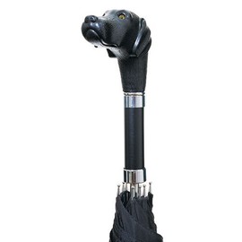 Umbrella,"Scout" The Black Lab Dog. Handle Made In Italy. For the Ultimate Dog Lover!
