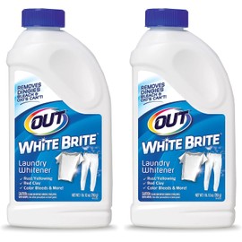 OUT White Brite Laundry Whitener Powder, Stain Remover Detergent Booster for Clothes, Removes Red Clay and Rust Stains on White Clothing and Uniforms, 1 Pound 12 Ounce - Pack of 2