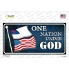 Smart Blonde One Nation Under God Bumper Sticker 3X6 Inch - Peel and Stick