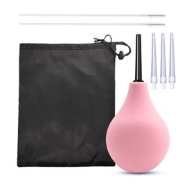 225 ML Douches for Women, Easy to Use Reusable Bring Two Cleaning Brushes and Three Plugs for The Wash Accessories and A Black Bag (Pink)