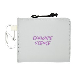 Aventura 0072 Mini Wallet, Coin Case, Coin Purse, L-Shaped Zipper, Carabiner, Compact, Women's, Travel, Work, School, Going Out, Adults, Students, Gray