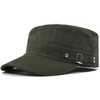 Rumnoke Cadet Army Cap for Women Men Unisex Flat Top