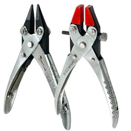 Parallel-Action Jeweler Pliers 5" Chain Nose Pliers & 6" Adjustable Nylon Jaws Pliers - Jewelry Making, Wire Looping, Wire Bending, Beading, Jewelry Repair Pliers (Set of 2)