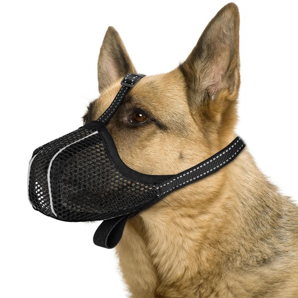 Lcyen Muzzle for Large Dogs, Prevent Eating/Chewing/Biting Dog Muzzle, Breathable,