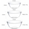 Borosilicate Glass Mixing Bowls Set of 3, (17oz/0.5Qt, 27oz/0.8Qt, 37oz/1.1Qt)
